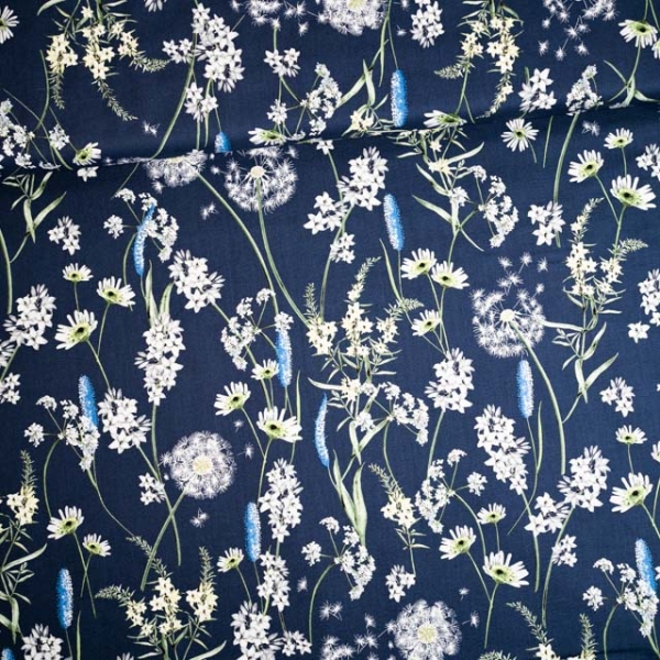 Gütermann Baumwollwebware Brilliant Sommerwiese navy