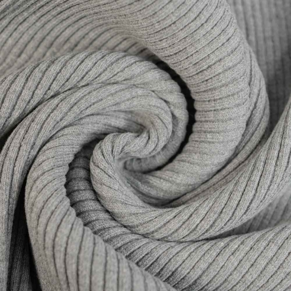 Grobstrick Bündchen meliert grau