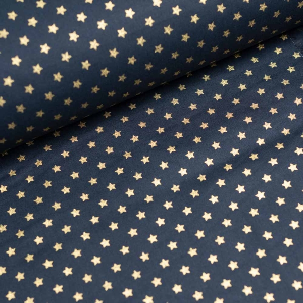 Baumwollwebware Mini Stern Glam navy