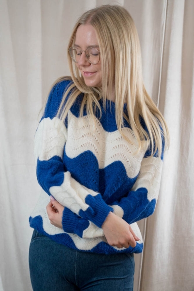 Strick Pullover SOFT Wavey royalblau