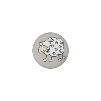 Prym Kinderknopf Schaf 15mm grau