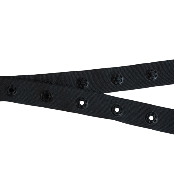 Druckknopf Band Meterware 17mm schwarz