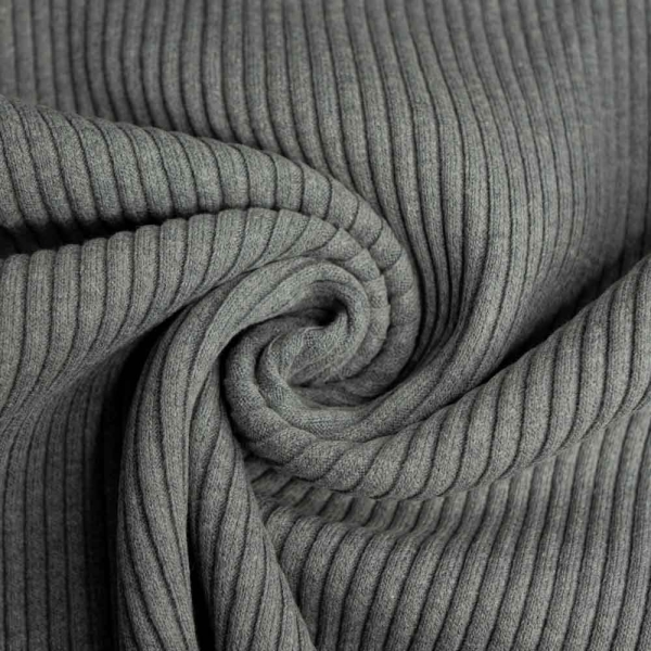 Grobstrick Bündchen meliert grau