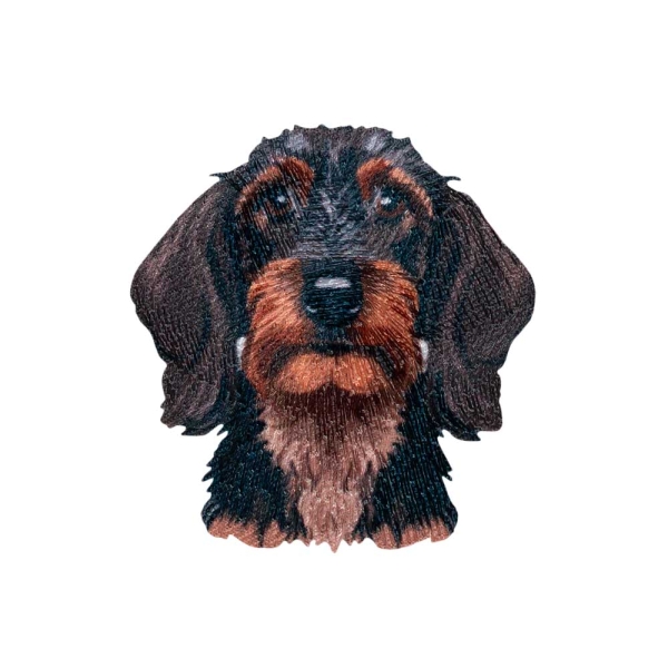 Applikation Dackel Kopf