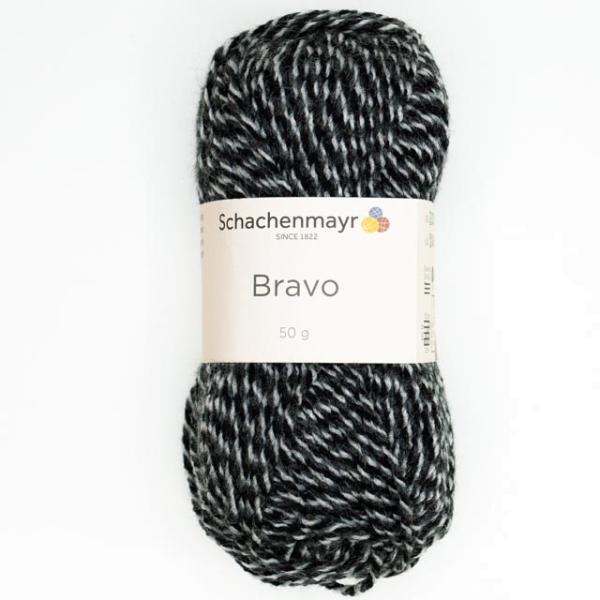 Bravo Wolle Bicolor schwarz-grau