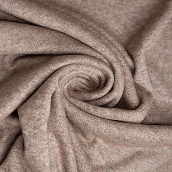 Strickjersey Cuddly Soft Meliert camel