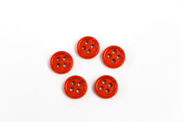 Hemd oder Blusenknopf 11 mm hellrot