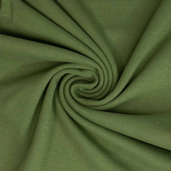 50cm Zuschnitt Feinstrick Bündchen olivgrün