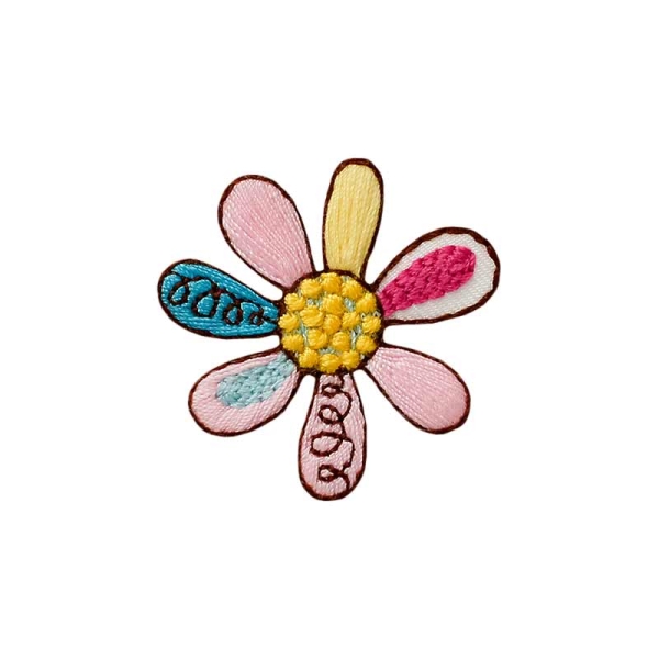 Applikation Blume bunt