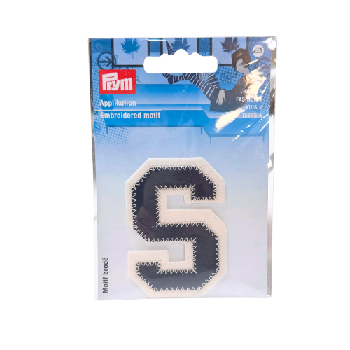Applikation Buchstabe S navy