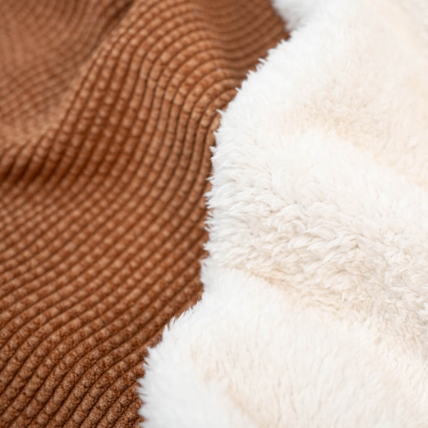 Breitcord Doubleface Teddy Innenseite camel