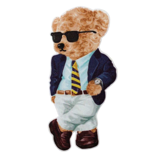 Applikation Bär im Anzug