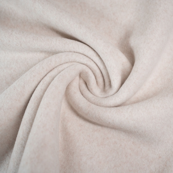 Bio Baumwoll Kuschelfleece hellbeige meliert