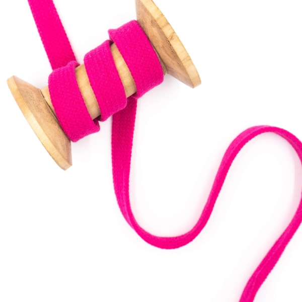 Flachkordel 15mm - Hoodie Kordel pink