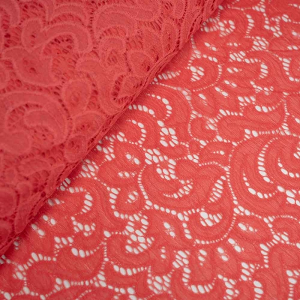Italienische Spitze STRETCH coral