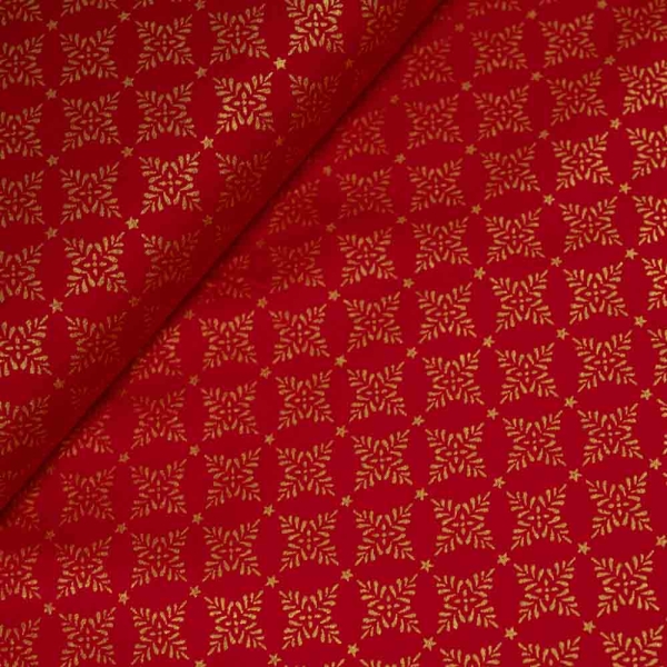 Baumwollwebware Stern Glam rot