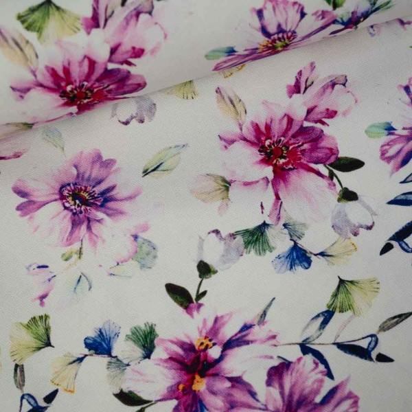 Canvas beerige Blume weiß