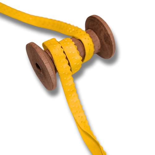 Elastisches Gummi Einfassband 20mm senfgelb