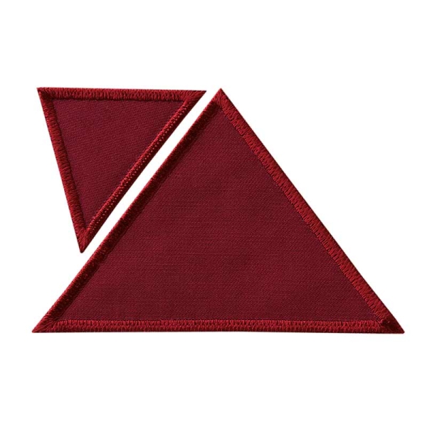 Applikation Dreiecke bordeaux