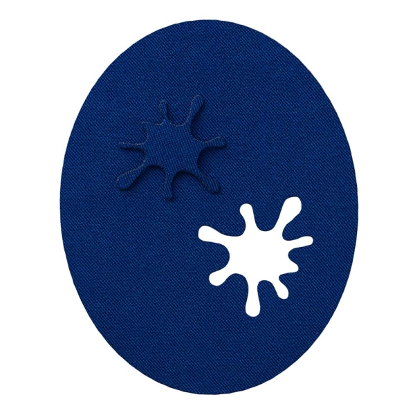 Applikation Stoffflicken blau Splash