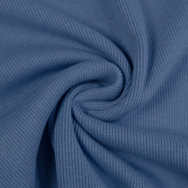50cm Zuschnitt Ripp Bündchen jeansblau