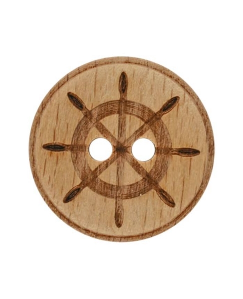 Holzknopf Steuerrad 18 mm braun