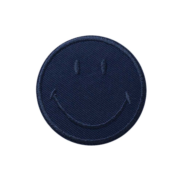Applikation Smiley Blau