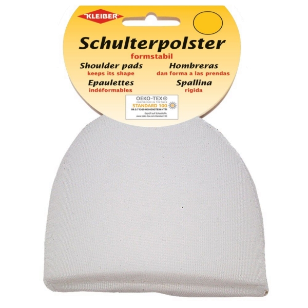 Kleiber Schulterpolster Satin Halbmond weiß