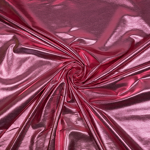 Folienjersey Metallic rosa