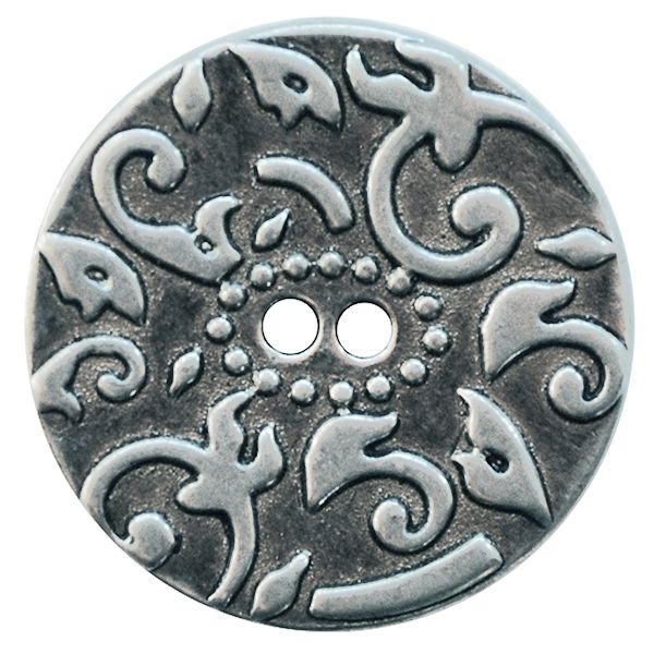 Trachtenknopf Ornament 15mm altsilber