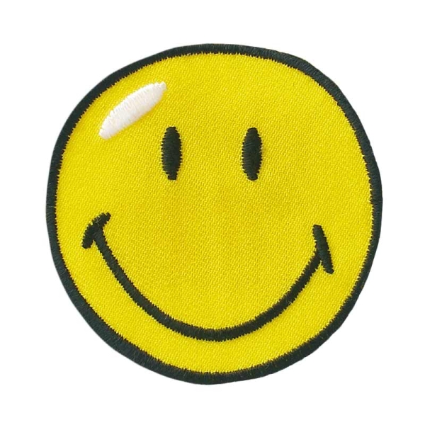 Applikation Smiley gelb