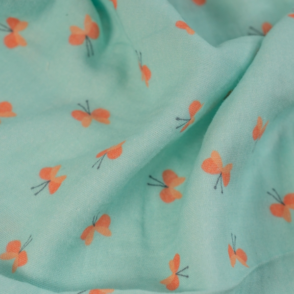 Musselin Double Schleifen mint