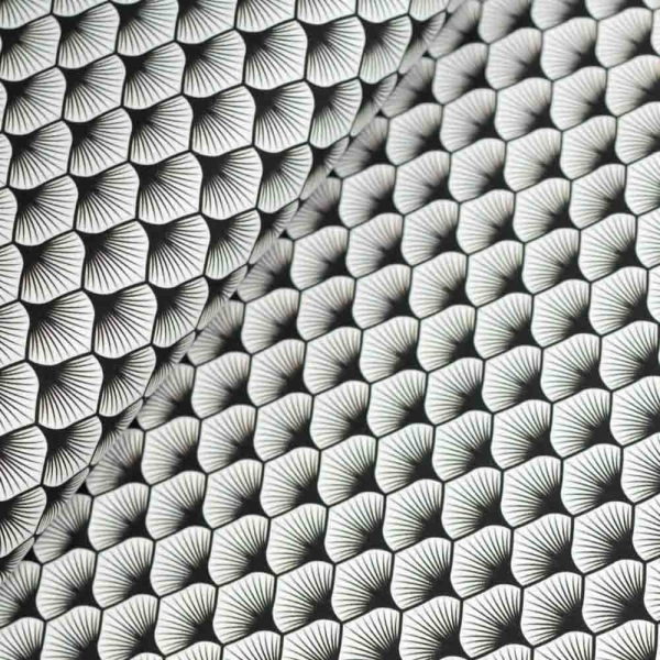 Bio Baumwollwebware Fächer schwarz