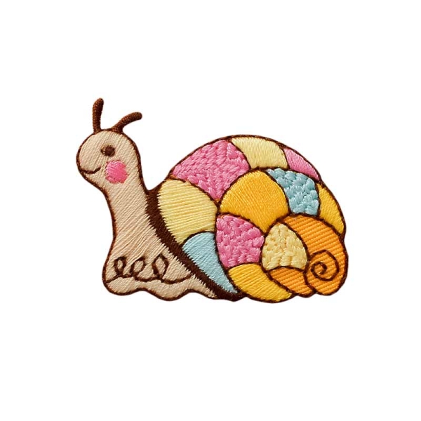 Applikation Schnecke bunt