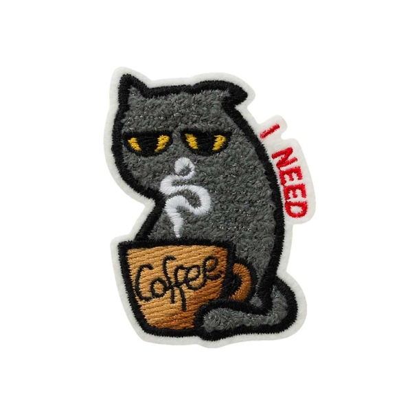 Applikation Katze mit Kaffee