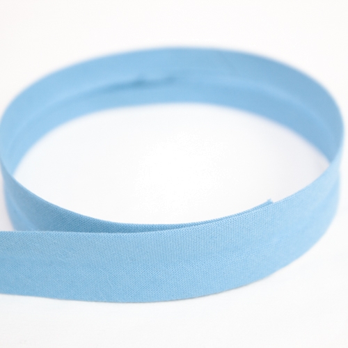 Schrägband vorgefalzt hellblau