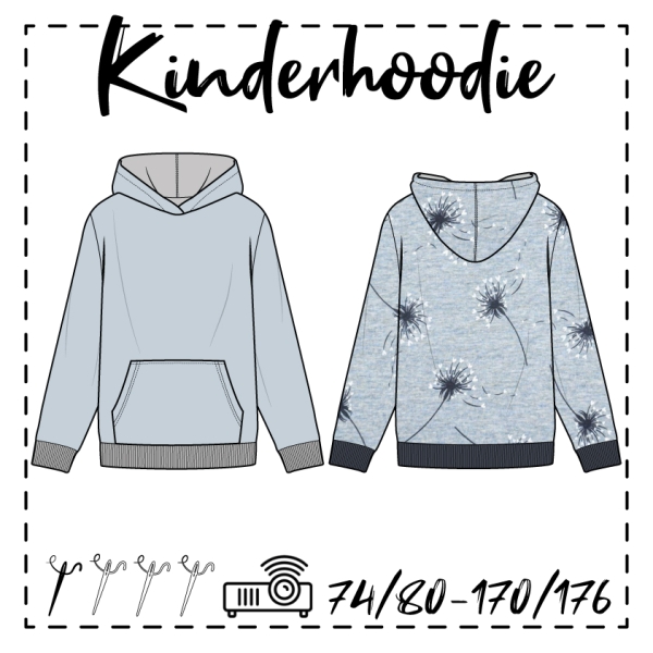 Schnittmuster KINDERHOODIE Papierschnittmuster