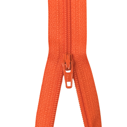 YKK nicht teilbarer Reißverschluss kleine Spirale orange 60cm