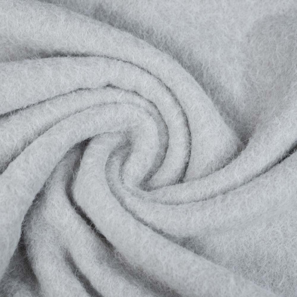 Mantelflausch gebürstet hellgrau