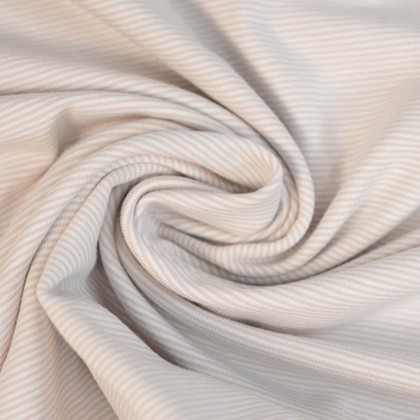 Baumwolljersey Ringelstreifen Serie Lena beige