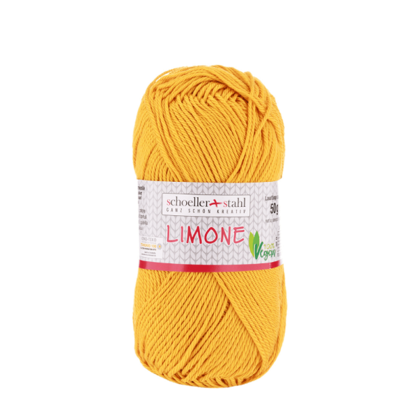 Strickgarn Baumwolle Limone senfgelb