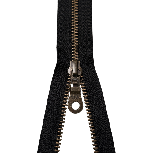 YKK teilbarer Reißverschluss Metall schwarz