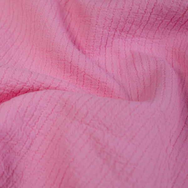 Baumwoll Seersucker rosa