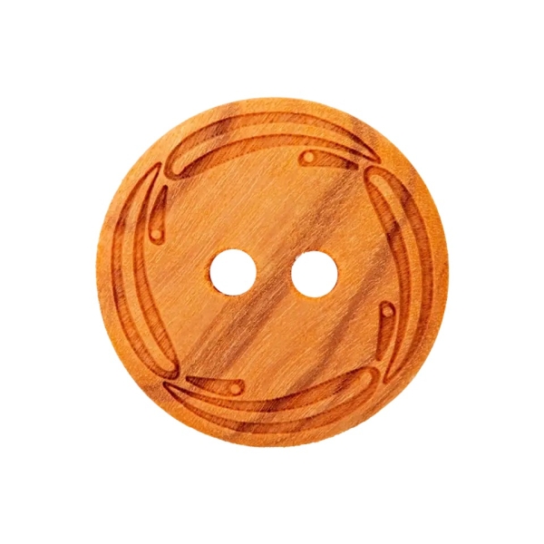 Holzknopf Ranke 23mm orange