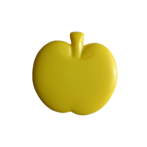 Kinderknopf Apfel 14mm gelb