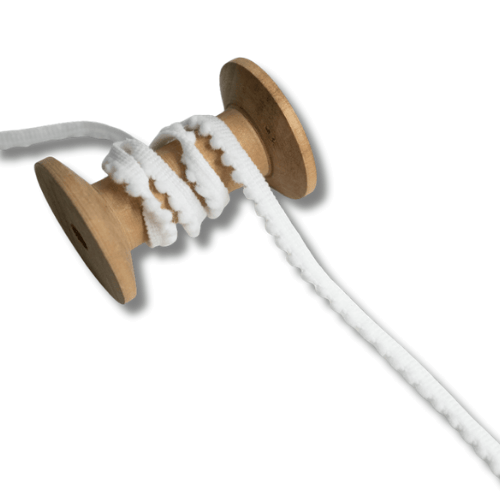 Bommelborte 4mm weiß