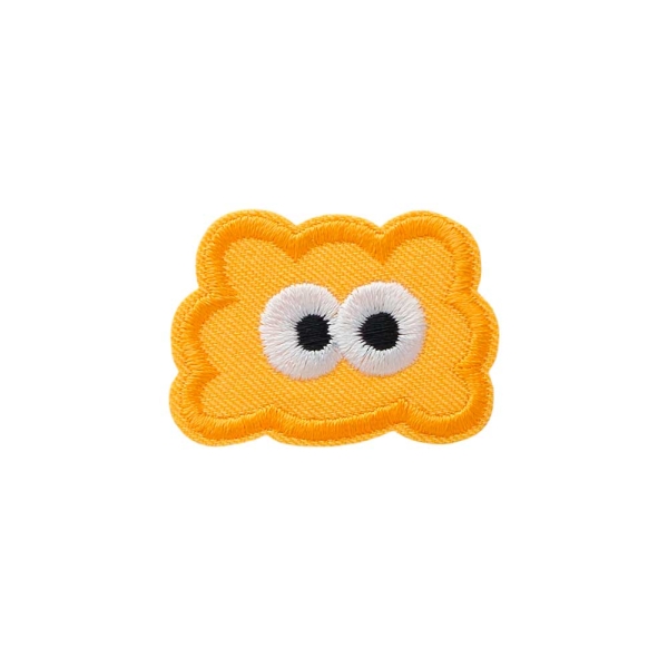 Applikation Form mit Augen gelb