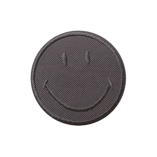 Applikation Smiley grau