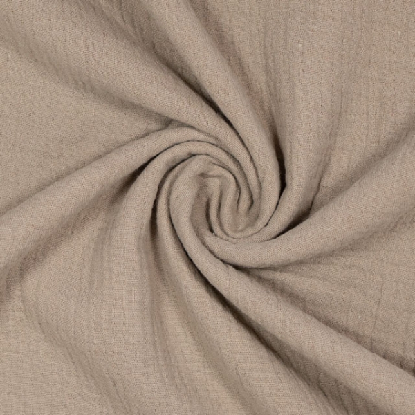 Musselin Double Gauze Lina taupe