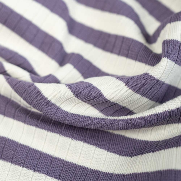 Ripp Baumwolljersey Streifen beere